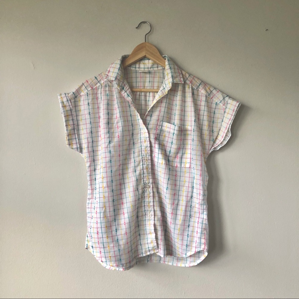 Colorful Button Down Tee